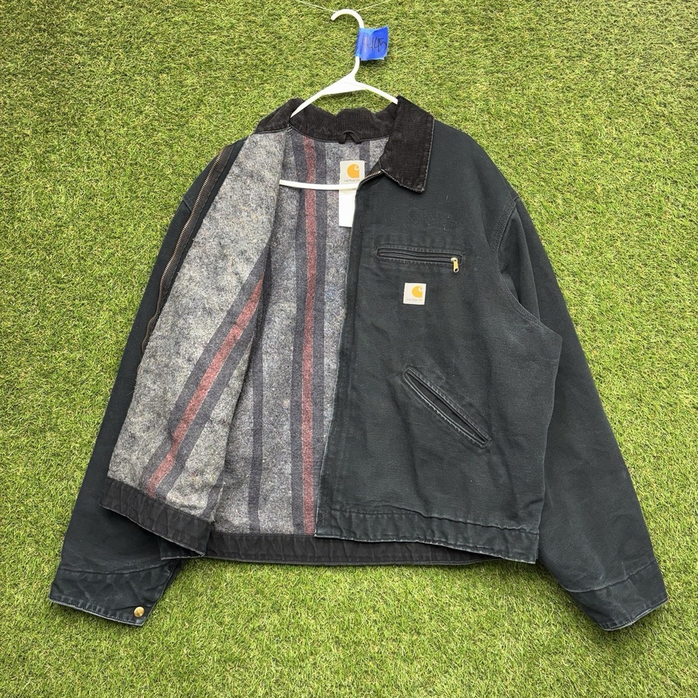 Vintage Carhartt Detroit Jacket Mens 50 J01 Blanket Lining Made In USA Workwear